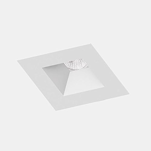  WAC Lighting R3ASDT-N835-WT Aether Square Trim with LED Light Engine Narrow 25 Beam 3500K White