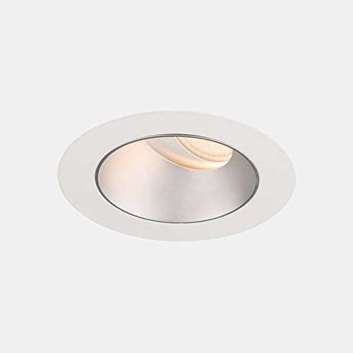  WAC Lighting R3ARAT-F830-BKWT Aether Round Adjustable Trim with LED Light Engine Flood 50 Beam 3000K Soft White, Black White