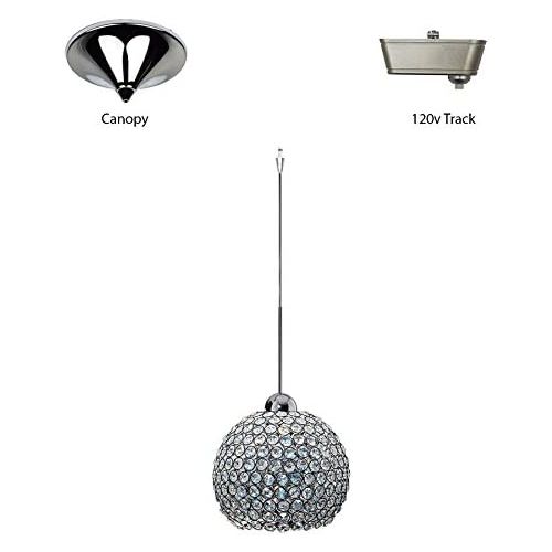  WAC Lighting QP335-CLCH Roxy Quick Connect Pendant with Clear Shade and Chrome Socket Set