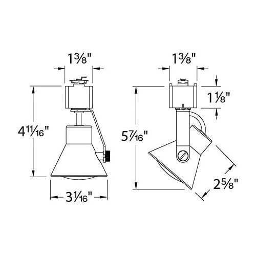  WAC Lighting JTK-103LED-DB J Series Line Voltage Track Head with LED Bulb