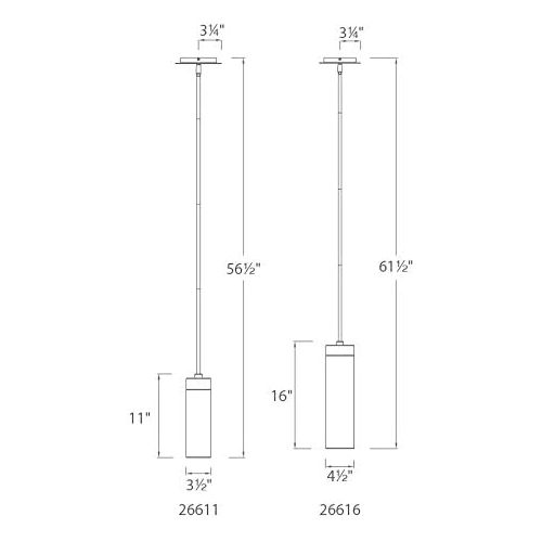  WAC Lighting PD-26616-SN Large Elementum LED Pendant, 16, Satin Nickel