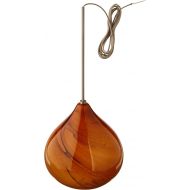 WAC Lighting QP933-AMBN Truffle Quick Connect Pendant with Amber Shade and Brushed Nickel Socket Set