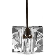 WAC Lighting Prisma Clear Pendant with Brushed Nickel Canopy