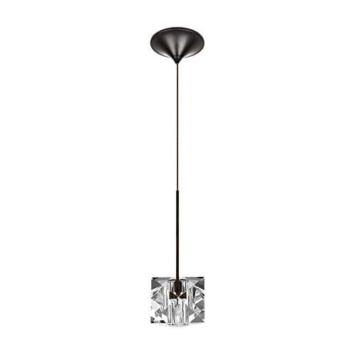  WAC Lighting Prisma Clear Pendant with Brushed Nickel Canopy