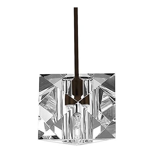  WAC Lighting Prisma Clear Pendant with Brushed Nickel Canopy