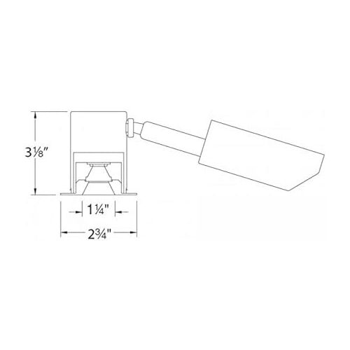  WAC Lighting HR-LED251E-W-WT 3000K Soft White LEDme Square Miniature Recessed Downlight, 1, White