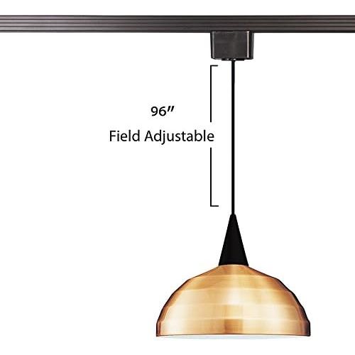  WAC Lighting HTK-F4-404COBK Felis Line Voltage Track Pendant, Black