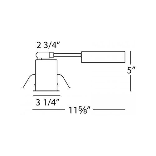  WAC Lighting HR-801-LED-WT Recessed Low Voltage Remodel with LED Mr16