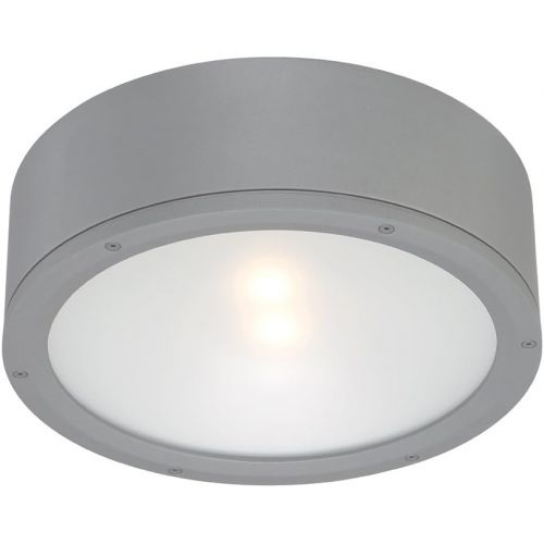  WAC Lighting FM-W2612-BK Tube 12 Outdoor LED Flush Mount, Large, WhiteBlack