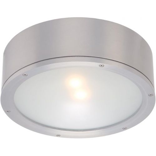  WAC Lighting FM-W2612-BK Tube 12 Outdoor LED Flush Mount, Large, WhiteBlack