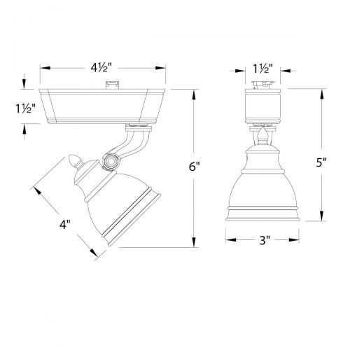  WAC Lighting HHT-874LED-AB Caribe-Low Voltage LED 120V Luminaire H Track