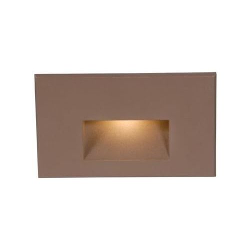  WAC Lighting WL-LED100-AM-WT 120V Rectangular Scoop Step and Wall Light with Amber Lens
