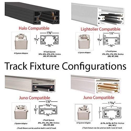  WAC Lighting HHT-809LED-WT Low Voltage 120V Luminaire H Track