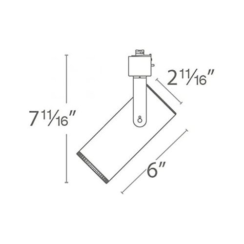  WAC Lighting L-2020-930-WT LED2020 Silo X20 Beamshift Head in White for L Track, 20 Watts