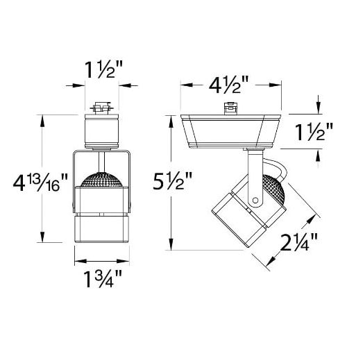  WAC Lighting HHT-802LED-BN Low Voltage 120V Track Luminaire-H Track