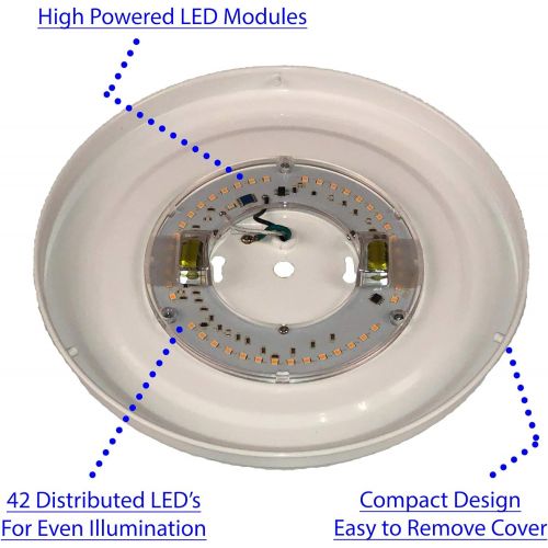  WAC Lighting FM-216-35-WT Contemporary Glo LED CeilingWall Mount