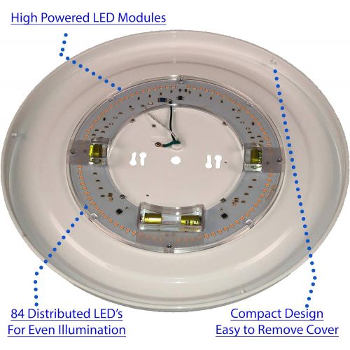  WAC Lighting FM-216-35-WT Contemporary Glo LED CeilingWall Mount