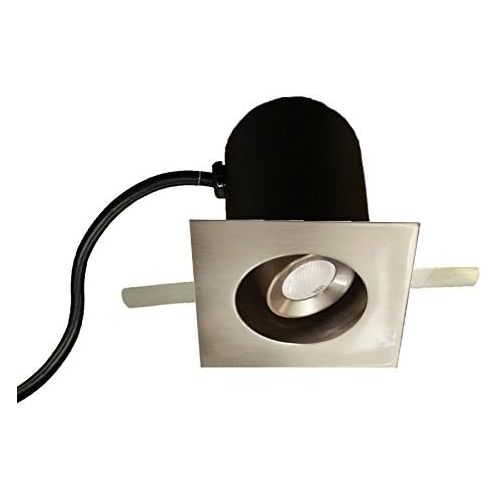  WAC Lighting HR-LED272R-30-WT Ledme Miniature Recessed Task Light 3000K Soft, 1 Adjustable Square, White