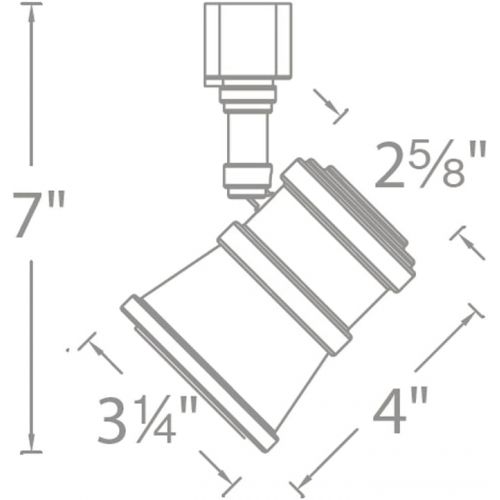  WAC Lighting H-LED208-30-AB Contemporary Summit ACLED 15W Beamshift Line Voltage Traditional H-Track Head