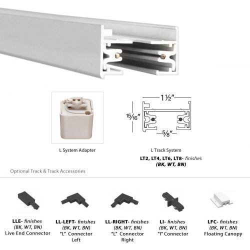  WAC Lighting H-LED208-30-AB Contemporary Summit ACLED 15W Beamshift Line Voltage Traditional H-Track Head