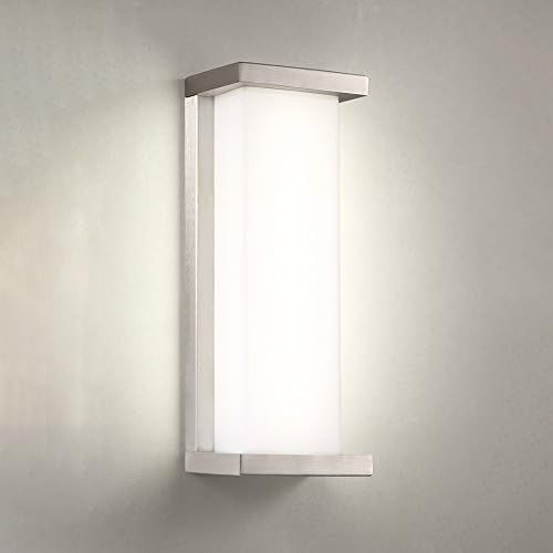  WAC Lighting WS-W47814-SS Case LED Outdoor Wall Sconce Light Fixture, Stainless Steel