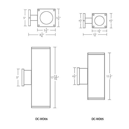  WAC Lighting DC-WD05-U835B-WT Cube Architectural 5 Ultra Narrow LED Outdoor Wall, White