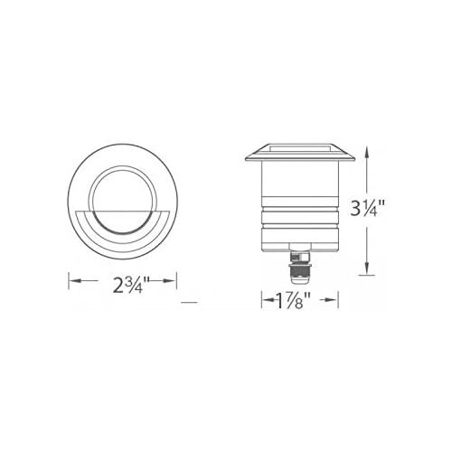  WAC Lighting 2041-30SS WAC Indicator 3 LED 12V Circle Step and Wall Light in Stainless Steel