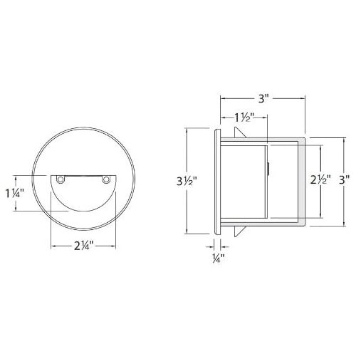  WAC Lighting WL-LED300-C-BN LED Step Light Circular Scoop