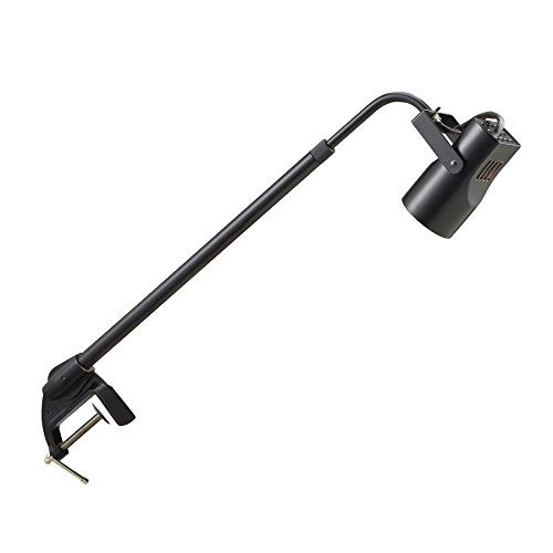  WAC Lighting DL-007-BK Adjustable Arm 007 Display Light with Clamp and Plug-in Cord, Black
