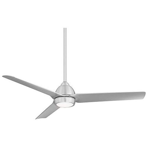  WAC Lighting Mocha Indoor and Outdoor 3-Blade Smart Ceiling Fan 54in Brushed Aluminum with 3000K LED Light Kit and Remote Control