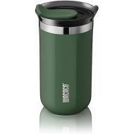 WACACO Octaroma Lungo Vacuum Insulated Coffee Mug, Double-wall Stainless Steel Travel Tumbler With Drinking Lid, 10 fl oz(300ml)， Pomona Green