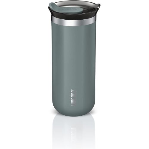  WACACO Octaroma Lungo Vacuum Insulated Coffee Mug, Double-wall Stainless Steel Travel Tumbler With Drinking Lid, 10 fl oz(300ml), Cadet Blue