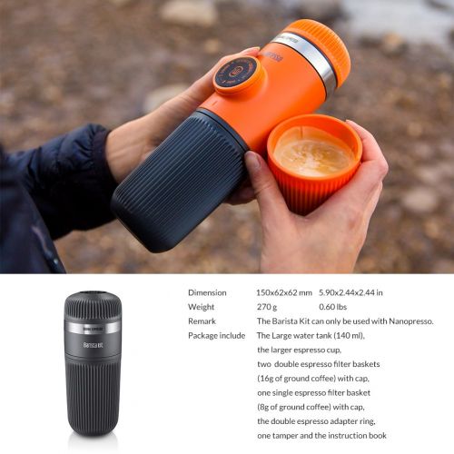  WACACO Wacaco Nanopresso Barista Kit, Accessory for Nanopresso Portable Espresso Machine，Double Espresso, Lungo