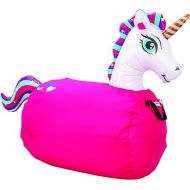 WADDLE Hip Hoppers Large Bouncy Hopper Inflatable Hopping Animal Bouncer, Supports Up to 250 Pounds, Ages 5 and Up (Pink Unicorn)