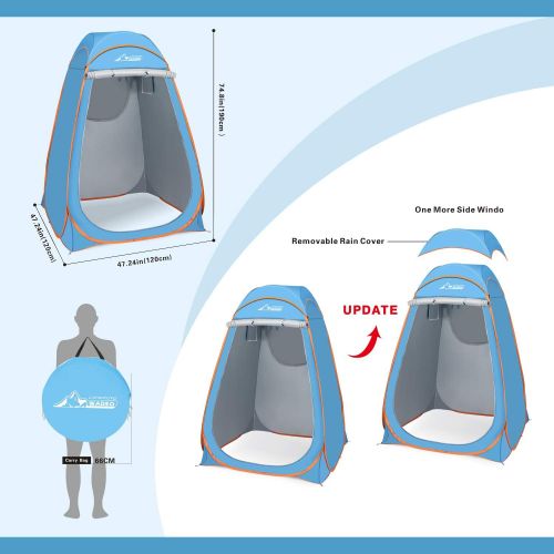  WADEO Pop Up Shower Tent, Instant Portable Outdoor Changing Room, Camp Toilet, Rain Shelter with Window for Camping and Beach Easy Set Up, Foldable with Carry Bag