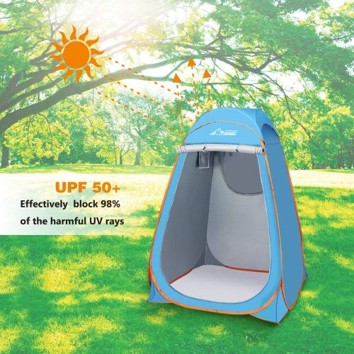  WADEO Pop Up Shower Tent, Instant Portable Outdoor Changing Room, Camp Toilet, Rain Shelter with Window for Camping and Beach Easy Set Up, Foldable with Carry Bag