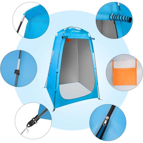  WADEO Camping Shower Tent, Portable Dressing Changing Room Privacy Shelter Tents for Outdoor Camping Beach Toilet and Indoor Photo Shoot with Carrying Bag