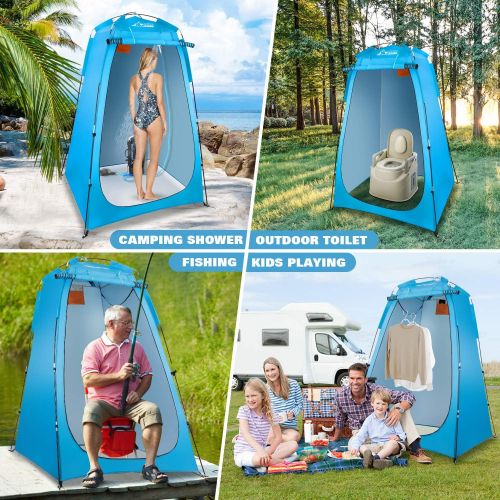  WADEO Camping Shower Tent, Portable Dressing Changing Room Privacy Shelter Tents for Outdoor Camping Beach Toilet and Indoor Photo Shoot with Carrying Bag