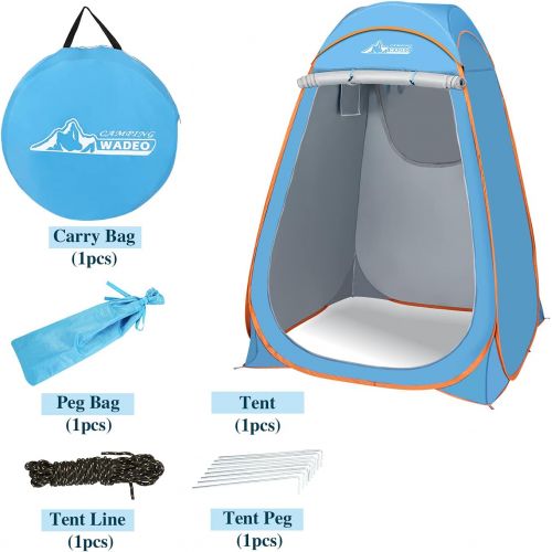  WADEO Pop Up Privacy Shower Tent, Portable Outdoor Shower Tent Camp Toilet Outdoor Camping Beach Toilet and Indoor Photo Shoot with Carrying Bag