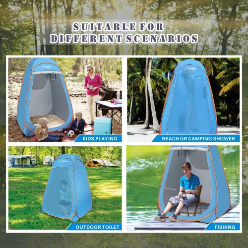  WADEO Pop Up Privacy Shower Tent, Portable Outdoor Shower Tent Camp Toilet Outdoor Camping Beach Toilet and Indoor Photo Shoot with Carrying Bag