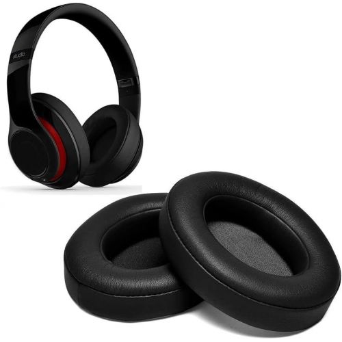  [아마존베스트]WADEO Beats Replacement Ear Pads Studio 2.0 3.0 B0500 B0501 Black Faux Leather Ear Cushion Ear Pad Set
