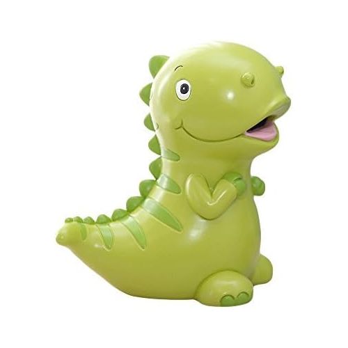  WAIT FLY 7.5 x 7.5 Inches Lovely Green Dinosaur Shaped Large Size Resin Piggy Bank Coin Bank Money Bank Best Christmas Birthday Gifts for Kids Boys Girls Home Decoration