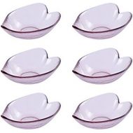 [아마존베스트]WAIT FLY Sakura Shaped Glass Seasoning Dishes/Tea Bag Holders/Ketchup Saucer/Appetizer Plates/ Salad Bowls, Set of 6
