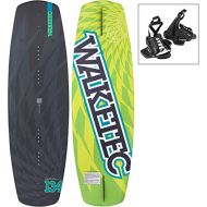 WAKETEC Wakeboard-Set HighRide 134 cm mit Onset Bindung, Package fuer Anfaenger und Fortgeschrittene, leicht zu Fahren, Koerpergewicht 40-75 kg, Kinder Erwachsene Einsteiger Set, schw