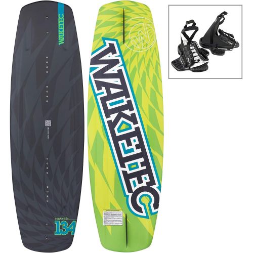  WAKETEC Wakeboard-Set HighRide 134 cm mit Onset Bindung, Package fuer Anfaenger und Fortgeschrittene, leicht zu Fahren, Koerpergewicht 40-75 kg, Kinder Erwachsene Einsteiger Set, schw