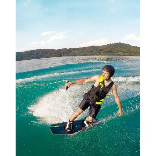  WAKETEC Wakeboard-Set HighRide 134 cm mit Onset Bindung, Package fuer Anfaenger und Fortgeschrittene, leicht zu Fahren, Koerpergewicht 40-75 kg, Kinder Erwachsene Einsteiger Set, schw