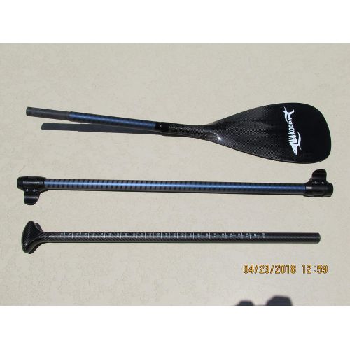  WAKOODA Carbon Fiber 3-Piece Adjustable SUP Paddle with Braided Shaft Overstock Sale