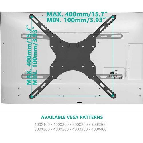  [아마존 핫딜] [아마존핫딜]TV Ceiling Mount Adjustable Bracket Fits Most LED, LCD, OLED and Plasma Flat Screen Display 26 to 65 inch, up to 110 lbs, VESA 400 by 400mm (CM2665), Black by WALI