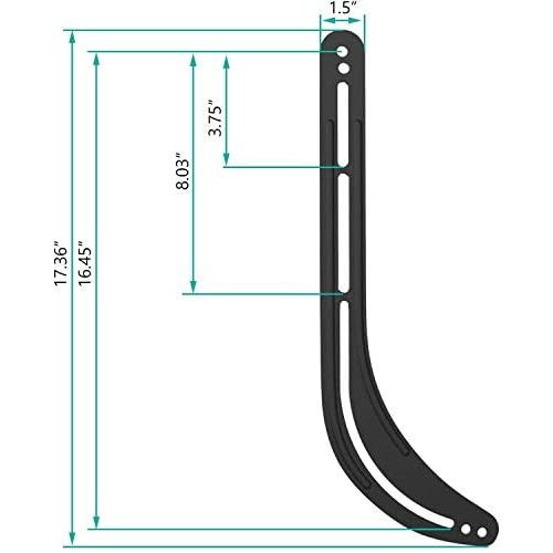  [아마존베스트]WALI Universal Sound Bar Mount Bracket for Mounting Above or Under TV, Fits 32 to 70 inch TVs, 33 lbs. Weight Capacity (SBR201), Black