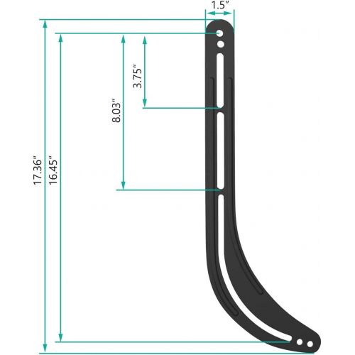  [아마존베스트]WALI Universal Sound Bar Mount Bracket for Mounting Above or Under TV, Fits 32 to 70 inch TVs, 33 lbs. Weight Capacity (SBR201), Black